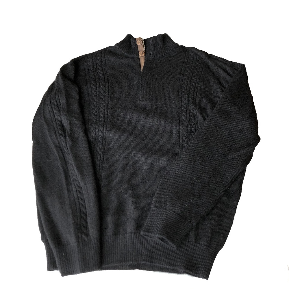 Carnoustie Men's Zip Sweater Baby Alpaca Mock Neck
